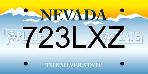 723LXZ Nevada License Plate