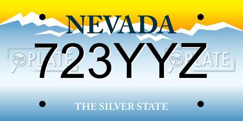 723YYZ Nevada License Plate