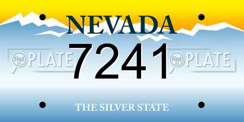 7241 Nevada License Plate