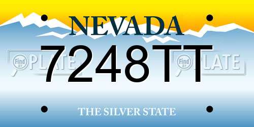 7248TT Nevada License Plate