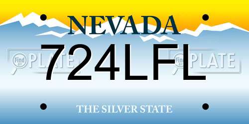 724LFL Nevada License Plate