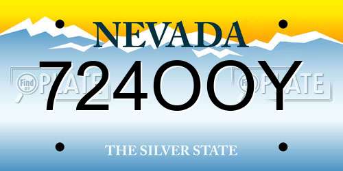 724OOY Nevada License Plate