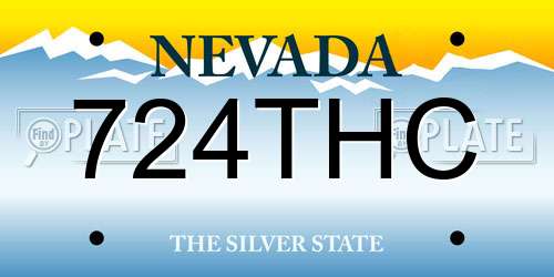 724THC Nevada License Plate