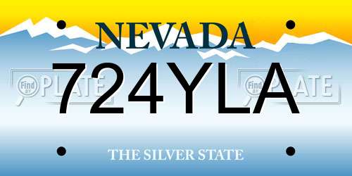 724YLA Nevada License Plate
