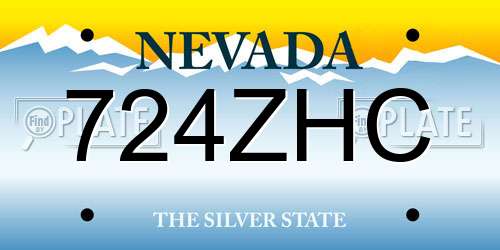 724ZHC Nevada License Plate