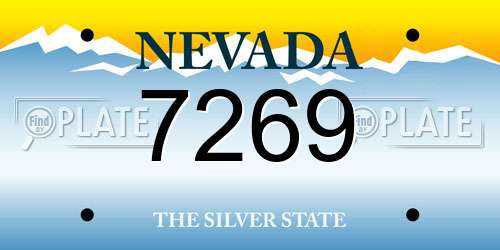 7269 Nevada License Plate