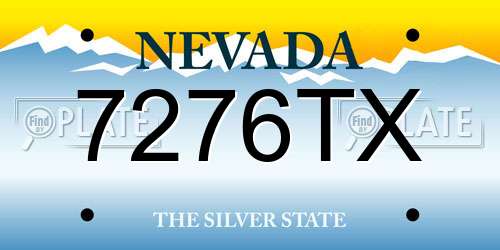 7276TX Nevada License Plate