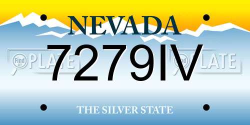 7279IV Nevada License Plate