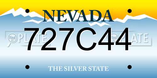 727C44 Nevada License Plate