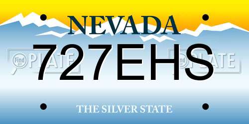 727EHS Nevada License Plate