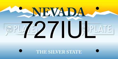 727IUL Nevada License Plate