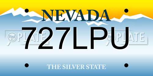727LPU Nevada License Plate
