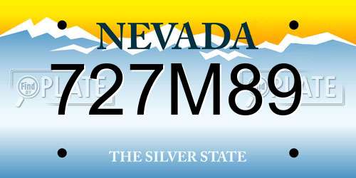 727M89 Nevada License Plate