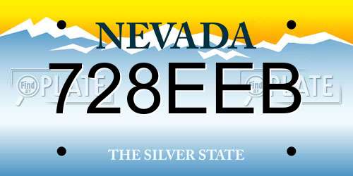728EEB Nevada License Plate
