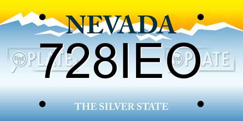728IEO Nevada License Plate