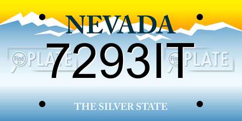 7293IT Nevada License Plate