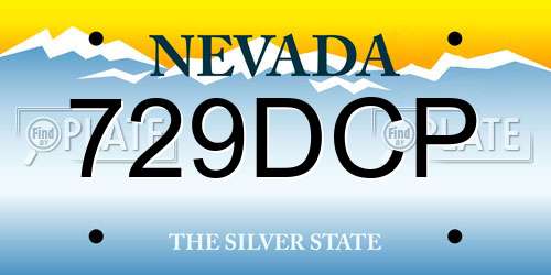 729DCP Nevada License Plate