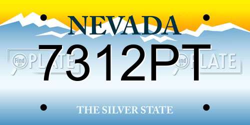 7312PT Nevada License Plate