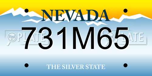 731M65 Nevada License Plate