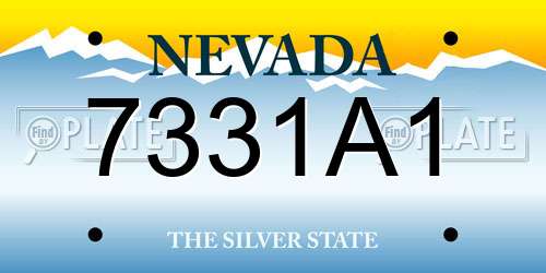 7331A1 Nevada License Plate