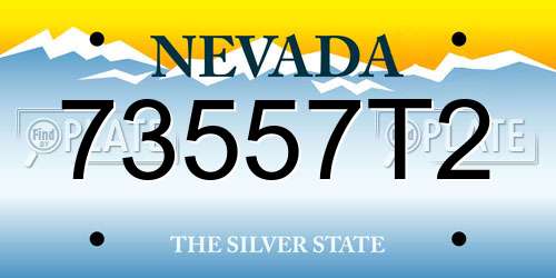 73557T2 Nevada License Plate