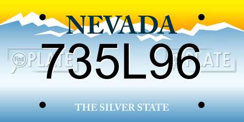 735L96 Nevada License Plate