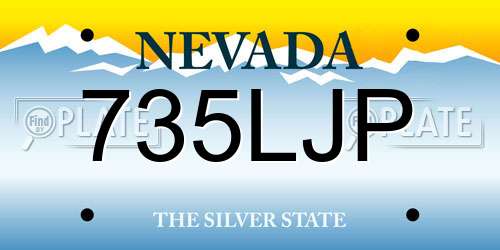 735LJP Nevada License Plate