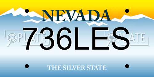 736LES Nevada License Plate