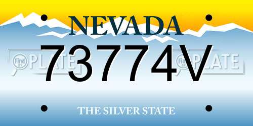 73774V Nevada License Plate