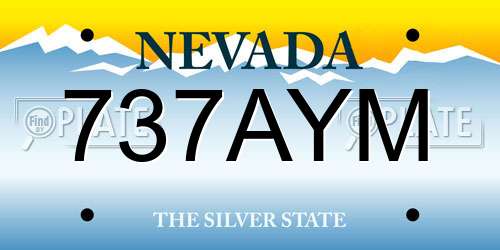 737AYM Nevada License Plate