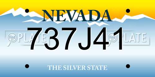 737J41 Nevada License Plate