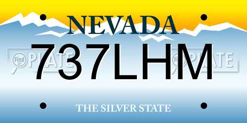 737LHM Nevada License Plate