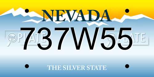737W55 Nevada License Plate