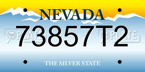 73857T2 Nevada License Plate