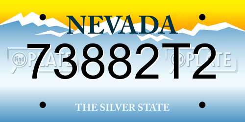 73882T2 Nevada License Plate
