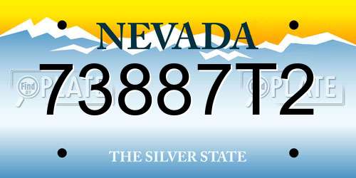 73887T2 Nevada License Plate