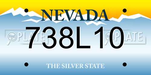 738L10 Nevada License Plate