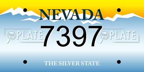 7397 Nevada License Plate