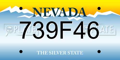 739F46 Nevada License Plate