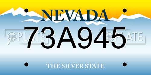 73A945 Nevada License Plate