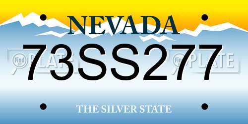 73SS277 Nevada License Plate