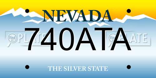 740ATA Nevada License Plate