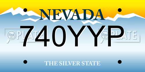 740YYP Nevada License Plate
