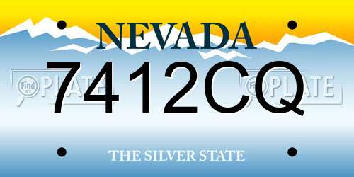 7412CQ Nevada License Plate