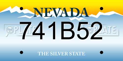741B52 Nevada License Plate