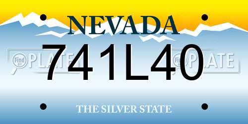 741L40 Nevada License Plate