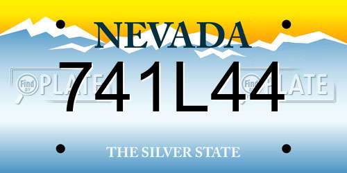 741L44 Nevada License Plate
