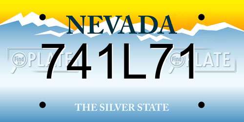 741L71 Nevada License Plate