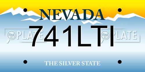 741LTI Nevada License Plate