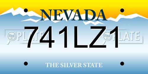 741LZ1 Nevada License Plate